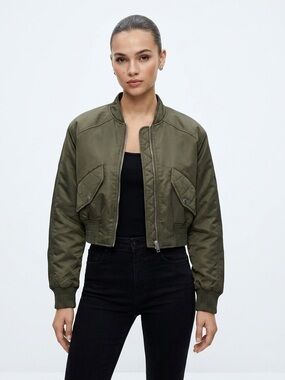 Zara Cropped Bomber Jacket NWOT SIZE S